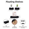 AZL1 Life Concept Bookshelf Floating Wall Shelf Wall Mounted Wood Shelves Hanging Wall Decor Home Room Coffee Shop, Black, 18.11"*4.92"*1.97" - 3 of 4