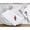 Saro Lifestyle Embr'd Soldier Hemstitch Napkin, 20" Square, White (Set of 6) - 3 of 3