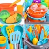 Fun Little Toys 54Pcs Play Dishes Set for Kids Kitchen, Pretend Play Pots, Pans & Food Toys, Toddler Cooking Set - 2 of 4