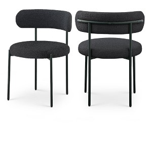Meridian Furniture,Beacon Boucle Fabric Dining Chair, Set of 2 - 1 of 4