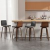 Bekrvio 26"/29" Swivel Bar Stools Set of 1/2/3/4, Faux Leather Upholstered Counter Chairs with Wood Legs, Mid-Century Seating for Kitchen Island - 2 of 4