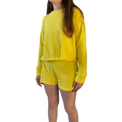 Girl Fleece Shorts - flowers by zoe