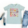 The Juniper Shop Happiness Blooms From Within Youth Short Sleeve Tee - M - Seafoam - 4 of 4