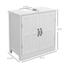 Gulches White Bathroom Sink Cabinet, U-Shaped Design, 23.5" W x 11.75" D x 23.5" H - 3 of 4