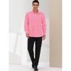 Lars Amadeus Men's Polka Dots Long Sleeves Dress Button Down Shirt - 3 of 4
