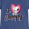 Girls' - Peanuts - I Heart Snoopy Fitted Short Sleeve Graphic T-Shirt - 2 of 4