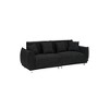 86.6" Teddy Fleece Sofa with 4 Throw Pillows & Metal Feet, Compact Design - 3 of 4