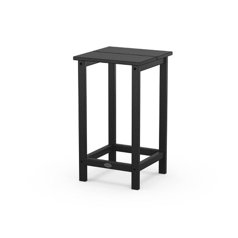 Polywood 26 Square Studio Outdoor Portable Side Table Black Durable Plastic Fade Weather resistant Patio Accessory Target