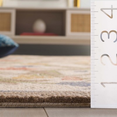 Ivory Floral Hand-Hooked Wool Runner Rug, 2'6" x 18'
