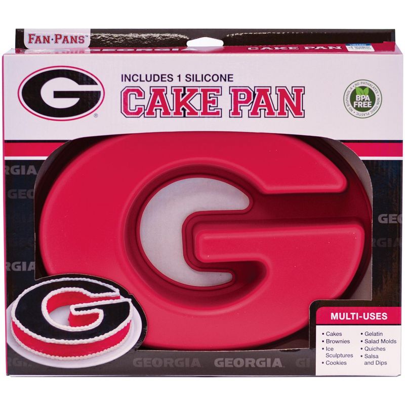 MasterPieces FanPans NCAA Georgia Bulldogs Team Logo Silicone Cake Pan, 1 of 5