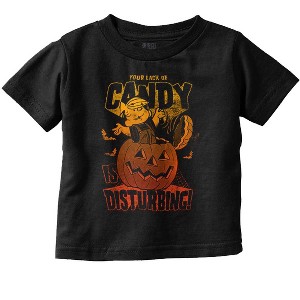 Retro Halloween Dennis Lack of Candy Toddler Baby Graphic T Shirt Brisco Brands - 1 of 4