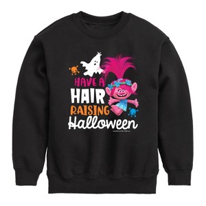 Boys' - Trolls - Have A Hair Raising Halloween Poppy Graphic Long Sleeve Fleece Sweatshirt - 1 of 4
