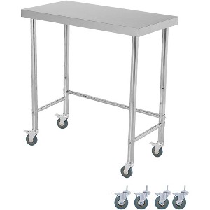 Stainless Steel Work Table, 400lb Capacity Commercial Prep Table with Galvanized Legs for Kitchen, Restaurant, Garage - 1 of 4