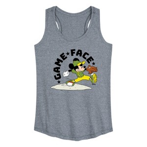 Women's - Disney - Game Face Baseball Graphic Racerback Tank - 1 of 4