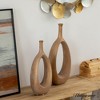 Uniquewise Fiberglass Floor Vases Modern Bohemian Ornamental Oval Design with Open Center for Entryway Living Room - 2 of 4