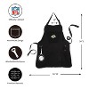 Evergreen Los Angeles Rams Black Grill Apron- 26 x 30 Inches Durable Cotton with Tool Pockets and Beverage Holder - 2 of 4