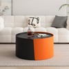 TiramisuBest Modern Nesting Coffee Table Set, Round Extendable Side & End Tables for Small Spaces,Black - 2 of 4