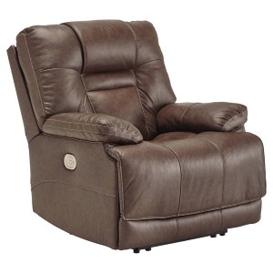 Wurstrow Power Recliner with Adjustable Headrest Umber Brown - Signature Design by Ashley, Brown Brown