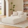 Oversized Corduroy Modern Chaise Lounge Chair Sofa Couch with No Assembly Required, Comfy, and Ergonomic - 3 of 4