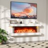 Tangkula 18" 3-Sided Wall Mounted Electric Fireplace w/ 32"Wide Floating Mantle - 2 of 4