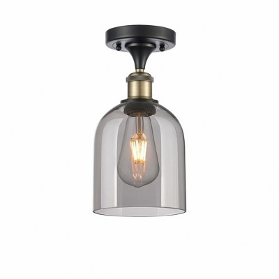 Bella - 1 Light Semi-Flush Mount In Industrial Style-10.75 Inches Tall and 5.5 Inches Wide