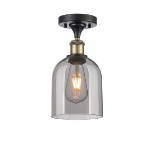 Bella - 1 Light Semi-Flush Mount In Industrial Style-10.75 Inches Tall and 5.5 Inches Wide - 1 of 1