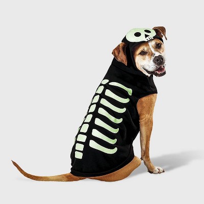 Skeleton Glow Reflective Halloween Hoodie Dog and Cat Costume - Boots & Barkley™
