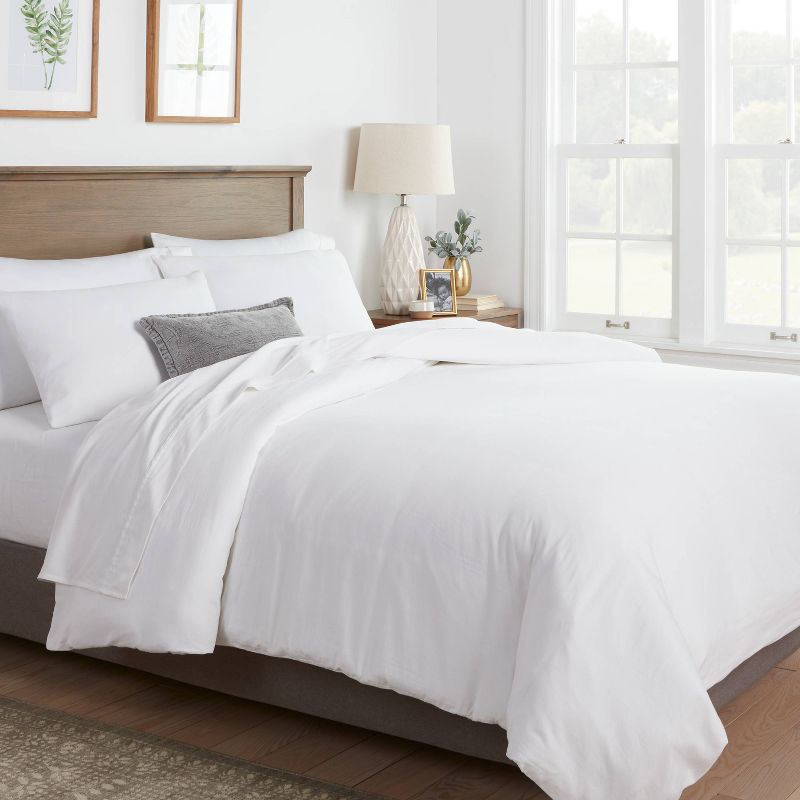 Washed Cotton Sateen Duvet Cover and Sham Set - Threshold™, 3 of 8