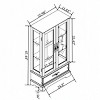 47.4 in Lighted Glass Curio Cabinet with Mirrored Back and Adjustable Shelves, Vintage Display Case with Drawer for Living Room-3irtyhousy - 4 of 4