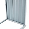 Garden log storage shed firewood rack, galvanized steel metal kit practical tools, firewood storage container with sloping roof - 3 of 4