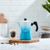JoyJolt Italian Moka Pot 6 Cup Stovetop Espresso Maker Aluminum Coffee Percolator Coffee Pot - Blue - 2 of 4