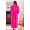 ADR Women's Long Robe, Fleece Plush Robe Woman, Cozy Regular & Plus Size Women's Bath Robe - 3 of 4