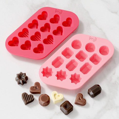 Heart-Shaped Valentine's Day Silicone Baking and Candy Mold, 12-Cavity -  Wilton