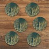 Courtside Market Jeweled Fronds Collection 4″ Circle Ceramic Coasters – 6 Piece Set - 3 of 3