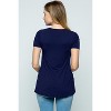 Hello Miz Short Sleeve Layered Wrap Maternity Nursing Top - 3 of 4