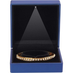 Luxury LED Light Jewelry Bangle Box Storage Case Organizer Holder for Wedding, Engagement, Proposal - 1 of 4
