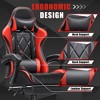 LACOO 2024 Upgraded Faux Leather Massage Gaming Chair with Footrest - 2 of 4