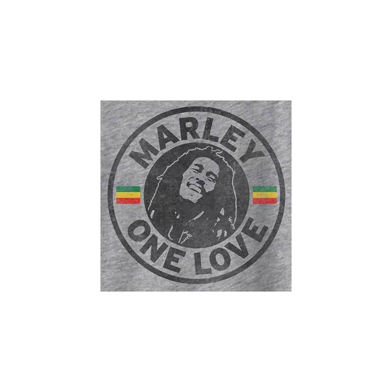 Men's Bob Marley Short Sleeve Graphic T-Shirt Heather Gray, 3 of 7