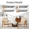 23"W Accent Chair Padding Lounge Arm Chair with Cushion and Pillow, Velvet/PU-ModernLuxe - 4 of 4