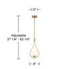 Possini Euro Design Kosta 8" Mid Century Modern Pendant Ceiling Light Fixture Dining Room Over Table Kitchen Island Hanging LED Warm Gold Finish Mini - 4 of 4