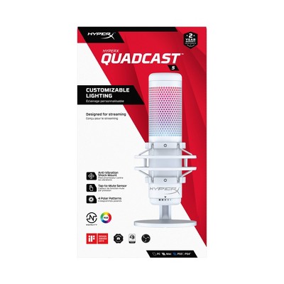 HyperX QuadCast S RGB USB Condenser Microphone for PC/PlayStation 4 - White_10