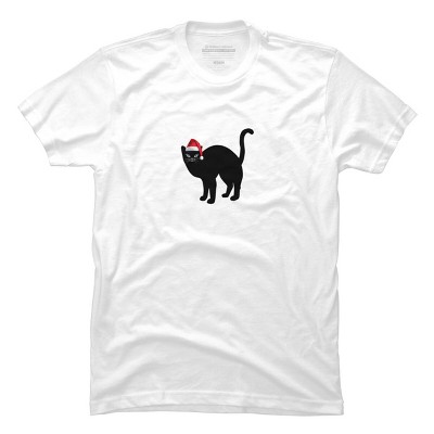 Men's Design By Humans Christmas cat tshirt By bambino T-Shirt
