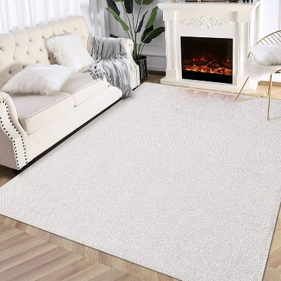 Area Rug for Living Room Bedroom Modern Solid Indoor Carpet Non-Slip Low Pile Machine Washable Kids Room Accent Simple Carpet No-Shedding