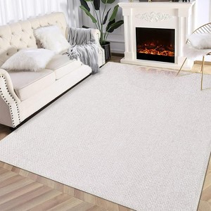 Area Rug for Living Room Bedroom Modern Solid Indoor Carpet Non-Slip Low Pile Machine Washable Kids Room Accent Simple Carpet No-Shedding - 1 of 4