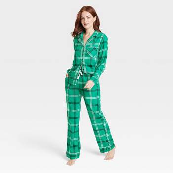 Leveret Womens Pajamas Cotton Top Flannel Pants Reindeer