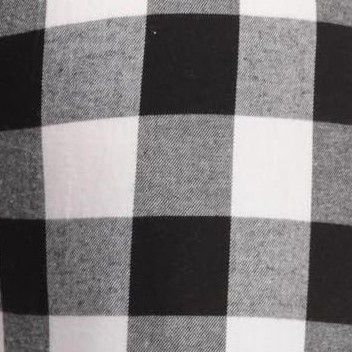 white black buffalo plaid - 100% cotton flannel