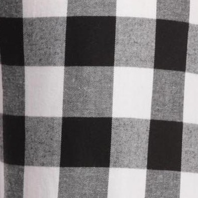 white black buffalo plaid - 100% cotton flannel