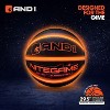 AND1 Nitegame LED Light Up Basketball, Glow in The Dark, Regulation Size 7 (29.5”), Made for Indoor/Outdoor, Sold Deflated, Black/Orange - 2 of 4