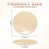 Unique Bargains Round Heat Resistant Non-Slip Silicone Trivet Mat for Pots Coasters 2 Pcs - 2 of 3