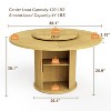 PAGED Round Dining Table for 6, Modern Kitchen Table with Double-Tiered Storage Rack and Rotating Tabletop Tray for Living Room - 2 of 4